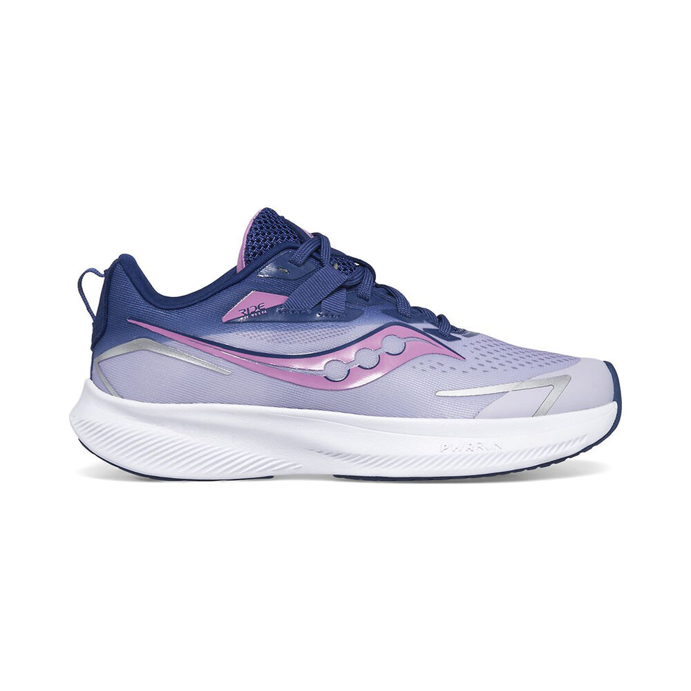 Saucony Ride 15 Neutralschuh Kinder - Flieder, Blau, Größe 35