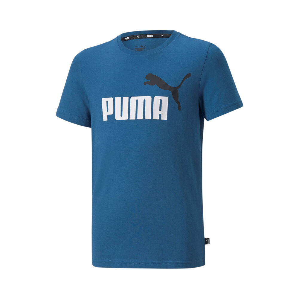 Puma Essential + 2 Col Logo T-Shirt Kinder - Blau, Schwarz, Größe XXL