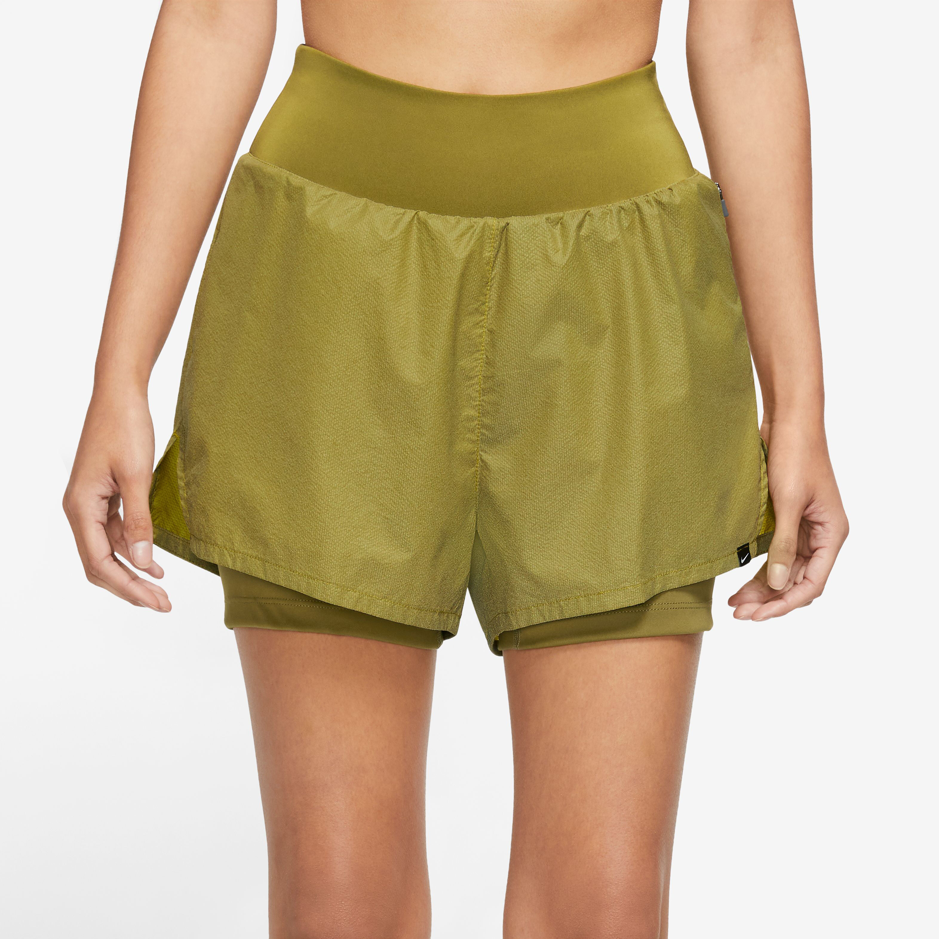 Nike Dri Fit Run Division Reflective Mid Rise 3in Shorts Damen Khaki online kaufen Running Point AT