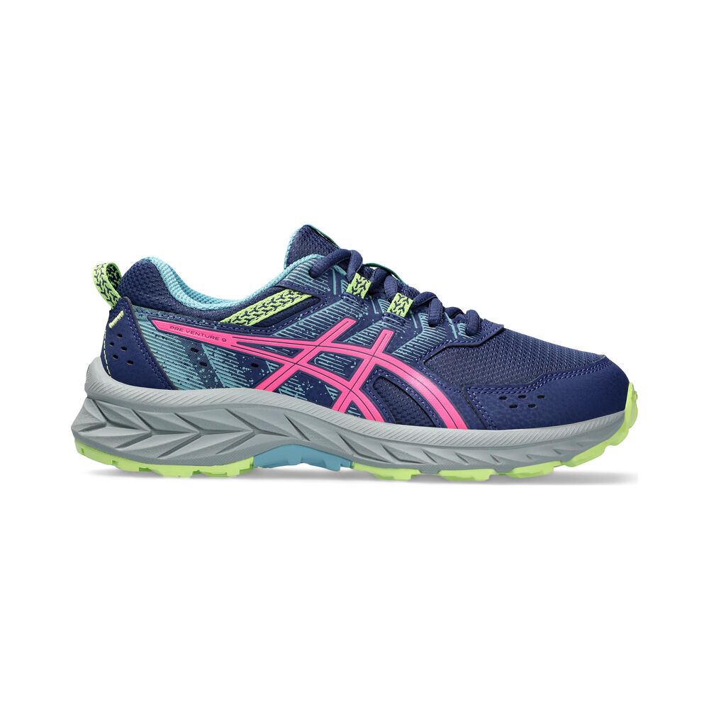 ASICS Pre Venture 9 GS Trailschuh Kinder - Dunkelblau, Pink, Größe 35.5