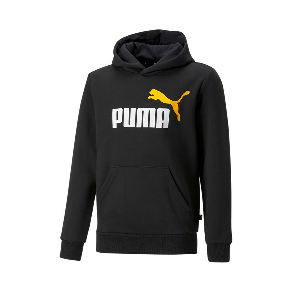 Puma Essential + 3 Col Big Logo Sweatshirt Kinder - Schwarz, Gold, Größe XXL