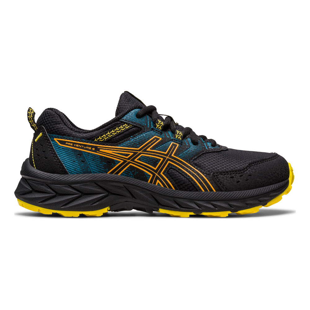 ASICS Pre-Venture 9 GS Trailschuh Kinder - Schwarz, Gelb, Größe 33