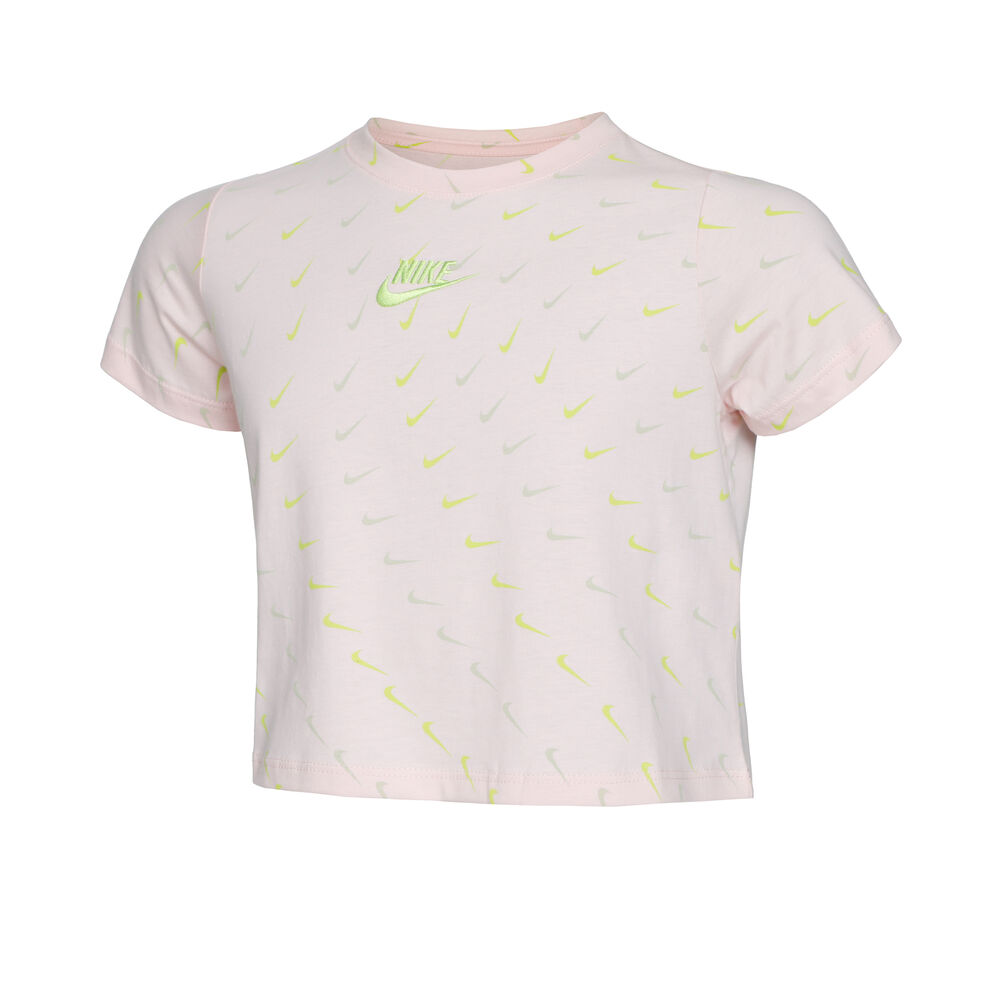 Nike Sportswear Cropped Swooshfetti T-Shirt Kinder - Rosa, Größe L