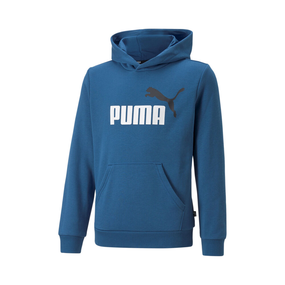 Puma Essential + 3 Col Big Logo Hoody Kinder - Blau, Schwarz, Größe M