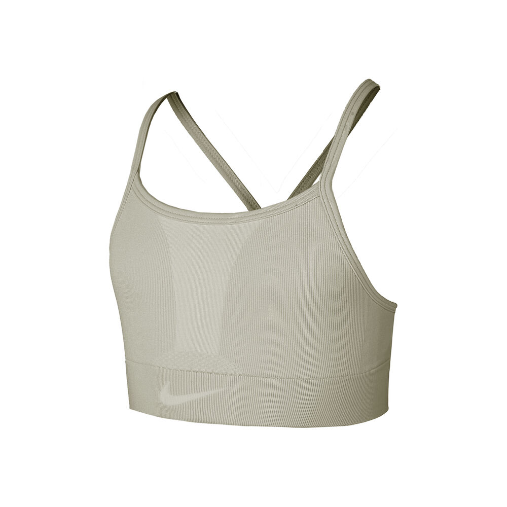 Nike Dri-Fit Indy Seamless Sport-BH Kinder - Oliv, Größe L
