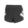 Road To Records 2in Split Laufshorts Damen-Schwarz,Weiß