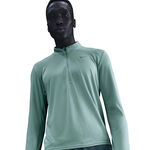 Nike Bekleidung Nike Pacer Half-Zip Longsleeve Laufshirt Herren-t&uuml;rkis, silber