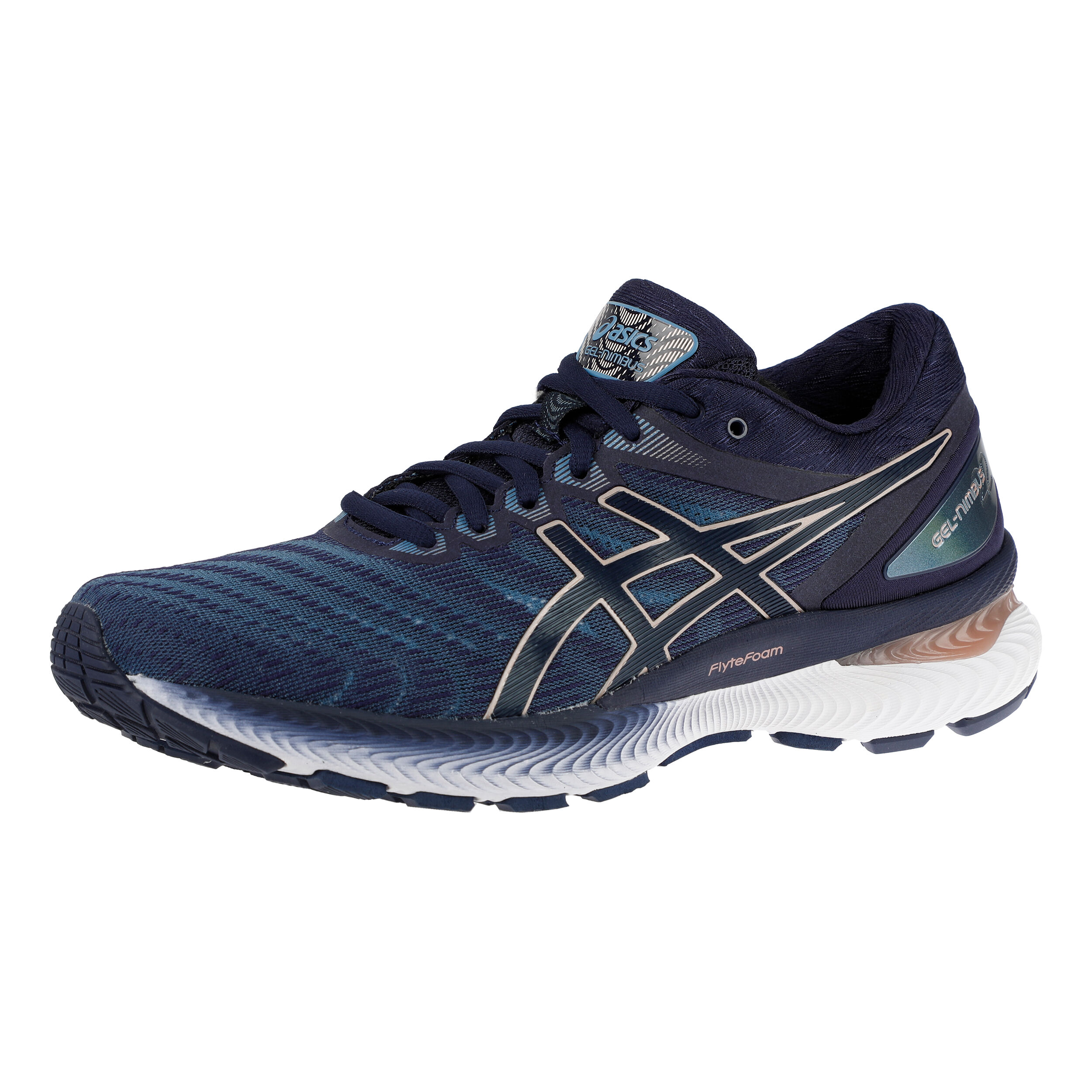 ASICS Gel Nimbus 22 Neutralschuh Damen Dunkelblau WeiB online kaufen Running Point AT