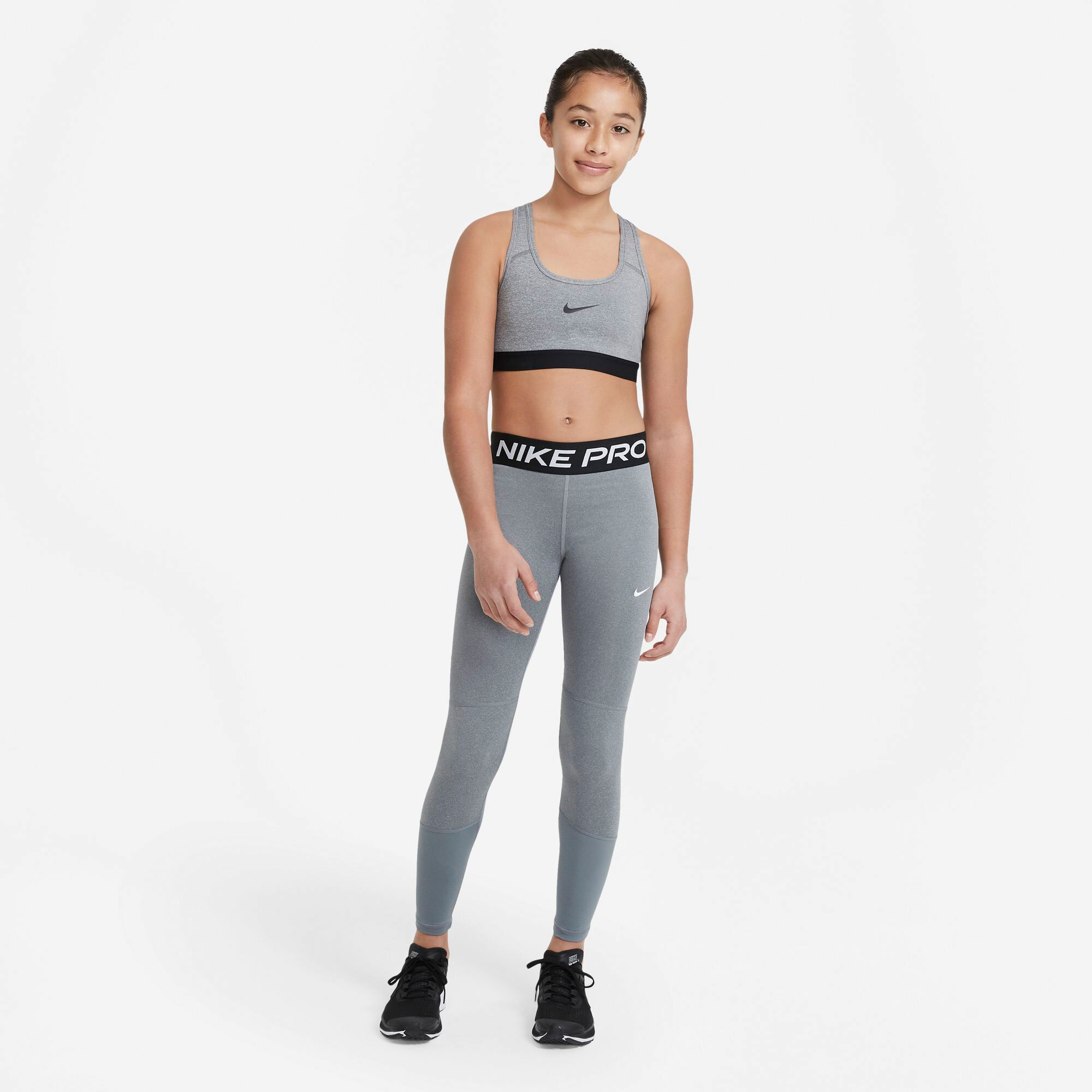 Nike Pro Tight M dchen Grau Schwarz online kaufen Running Point AT