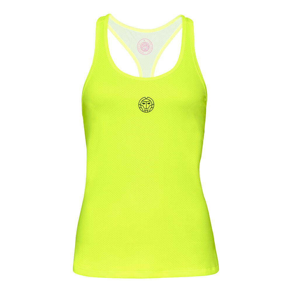 BIDI BADU Mea Tech Tank-Top Damen - Neongelb, Schwarz, Größe XS