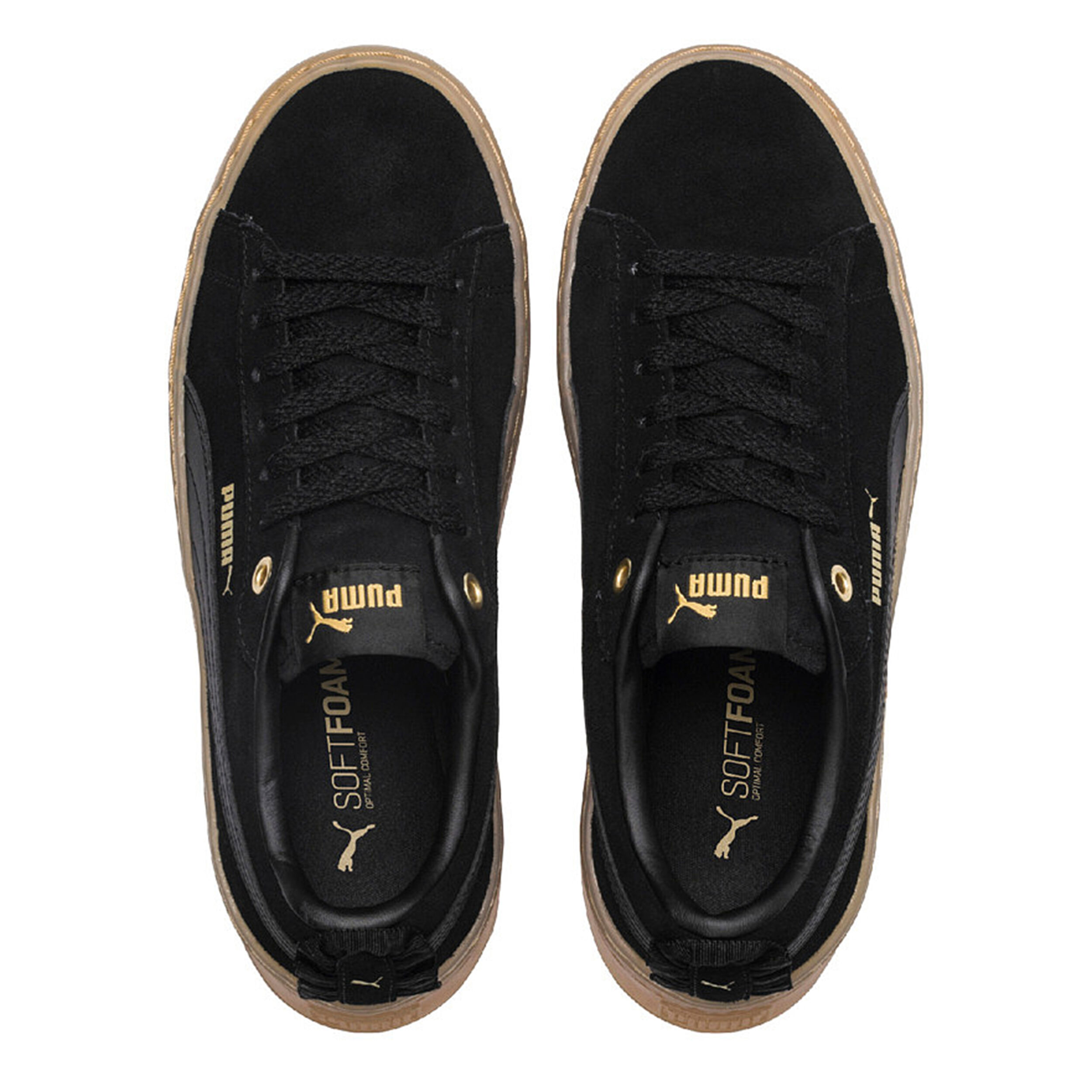 Puma Smash Platform Frill Sneaker Damen Schwarz Beige online kaufen Running Point AT