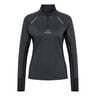Mesa Half-Zip Lauftop Damen-Schwarz