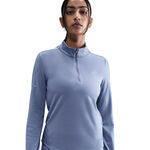 Nike Bekleidung Nike Swift Half-Zip Laufshirt Damen - blaugrau, silber